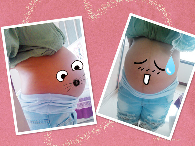 整33周,晒个肚子~~祝7月圈的宝宝健康足月出生!