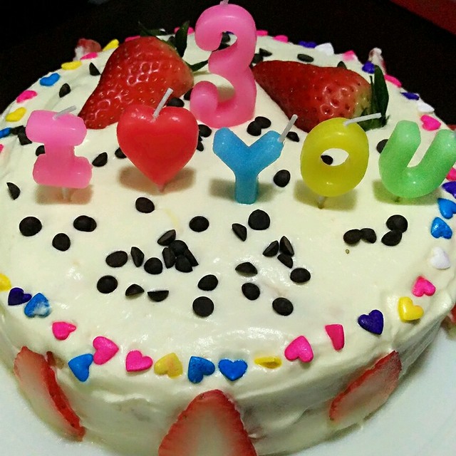 3周年结婚纪念日,亲手为爱人做蛋糕